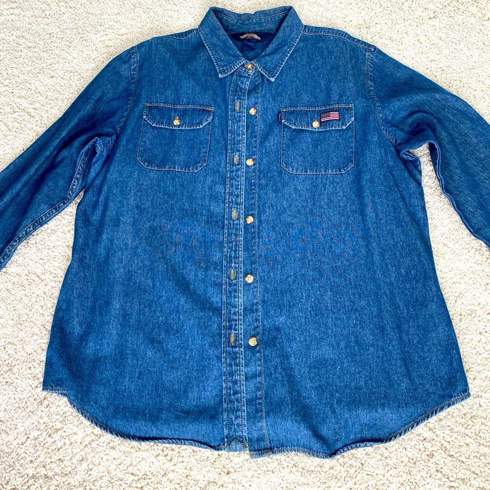 USA denim blouse, size XL